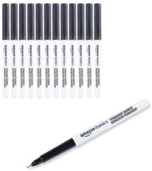 Amazon Basics Ultra Fine Point alkoholos marker, fekete, 12 db-os csomag