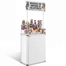 Vevor Mobil összecsukható promóciós és kiállítási pult 78, 5x38x181, 5 cm fehér kiállítási stand