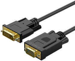 ORICO XD-DITV DVI 24+1 - VGA Adapter Kábel - 5m - Fekete (ORICO-XD-DITV-50-BK-BP)