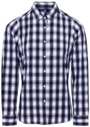 Premier Workwear Cămașă bumbac carouri damă - Albă / albastru închis | XS (PR350-1000226993)