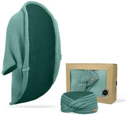 Bontis Set cadou: Cardigan tricotat și bentiță - Mentă (gift-set-VI-mint)