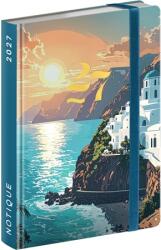 Realsystem Zsebnaptár 2027 heti álló 9, 8x14, 5cm REAL 5812-RI, Riviera
