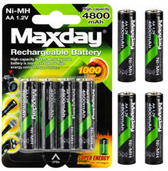 VG Maxday 4 db 2800 mAh AA újratölthető elem, 4800 mAh (02044)