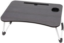 Retoo Összecsukható laptoptartó asztal, 59, 5 x 39, 5 cm, szürke-fekete (O644)