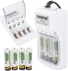 VG Akkumulátortöltő AA és AAA újratölthető elemekhez, 4 db 4700 mAh AA elemmel (6264)