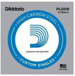 D'ADDARIO PL009 különálló akusztikus/elektromos gitárhúr, acél, 009