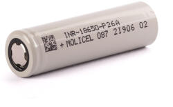 MOLICEL INR18650-P26A újratölthető Li-Ion akkumulátor cella (574429)