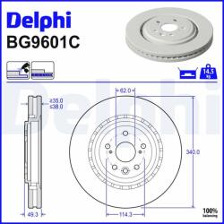 DELPHI Disc frana DELPHI BG9601C (BG9601C) - fixbox