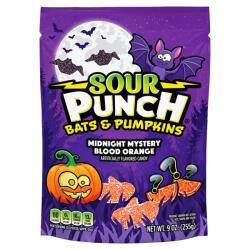 Sour Punch cukorkák vörös narancs ízzel és rejtélyes éjféli ízzel, 255 g (28459)