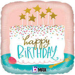 Grabo Happy Birthday Confetti Cake fólia lufi 46 cm (GBB26118P) - kidsfashion