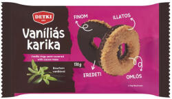 DETKI Keksz DETKI vaniliás karika étcsokoládés bevonóval 150 g - fotoland