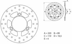 BREMBO Oro Fix féktárcsa - 68B40729 BREMBO Fékrendszer és alkatrészei Fékbetétek, fékpofák és féktárcsák Féktárcsák