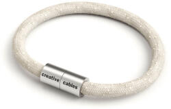 Creative-Cables Creative Cables lámpakábel Karkötő matt ezüst mágneses kapcsokkal és RN01 kábellel BRC-L-CRN01 (BRC-L-CRN01)