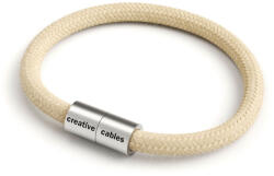 Creative-Cables Creative Cables lámpakábel Karkötő matt ezüst mágneses kapcsokkal és RN06 kábellel BRC-S-CRN06 (BRC-S-CRN06)