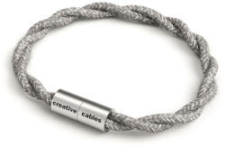 Creative-Cables Creative Cables lámpakábel Karkötő matt ezüst mágneses kapcsokkal és TN02 kábellel BRC-S-CTN02 (BRC-S-CTN02)