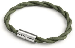 Creative-Cables Creative Cables lámpakábel Karkötő matt ezüst mágneses kapcsokkal és TC63 kábellel BRC-S-CTC63 (BRC-S-CTC63)