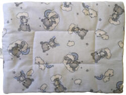  Lapos ovis kispárna flanel kék maci felhő+ babakék minky 40x50cm