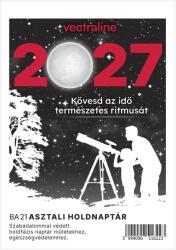  Asztali naptár VECTRALINE BA21 álló fehér lapos holdfázissal 2027