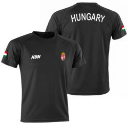  Magyarország mez felső szurkolói fekete "Hungary" feliratos felnőtt M