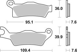 BREMBO Off-Road Szintermetál Fékbetétek - 07GR26SD BREMBO Fékrendszer és alkatrészei Fékbetétek, fékpofák és féktárcsák Tárcsafékbetétek
