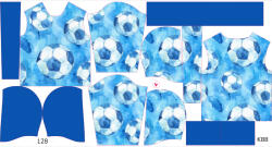 Takoy Panou cu tipar 128 hanorac copii material funcțional pentru trening minge de fotbal pe teren albastru