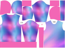 Takoy Panou cu tipar 170 hanorac copii material funcțional pentru trening gradient pastel