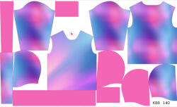 Takoy Panou cu tipar 140 hanorac copii material funcțional pentru trening gradient pastel