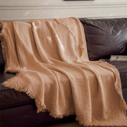 Takoy Cuvertură pat 200x230 muselină mocha mousse