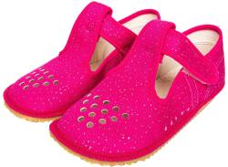 BEDA Papuci barefoot de textil cu Velcro pentru copii Beda roz mărimi copii 35 (15-09902-35)