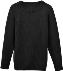 Vlnka Pulover din lână Merino de damă cu decolteu rotund, negru mărimi îmbrăcăminte XXL (5-51545-XXL)