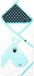 Womar Zaffiro Prosop de baie cu broderie Girafa 80x80 Womar Zaffiro AN-ZG-80 (Culoare: Alb/Turcoaz/Gri Inchis) Prosop