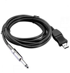 PadForce Cablu audio PadForce USB la Jack 6.35mm pentru chitara electrica, Lungime 3m - Negru