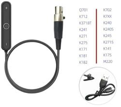 PadForce Adaptor wireless Bluetooth 5.0 PadForce pentru casti AKG Q701, K702, K712, K245, K181, cu microfon incorporat, Mini XLR, Lungime 0.2m