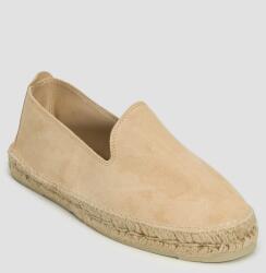Manebi Espadrile Din Piele De Căprioară Pentru Bărbați Manebi Hamptons Flat Espadrilles Bej