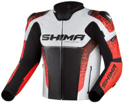 SHIMA Geacă de piele SHIMA STR 2.0 RED FLUO