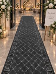 Versace Traversa Versace, Tesatura Plata, Latime 0.8m, Marime 80 x 400 cm, Gri, , Antialergica, Polipropilena, Living, Dormitor, Coridor, Hol Covor