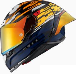 NEXX Casca NEXX X. R3R GLITCH RACER ORANGE BLUE