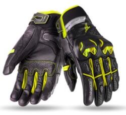 70 DEGREES Manusi de piele 70 DEGREES SUMMER NAKED BLACK/YELLOW FLUO