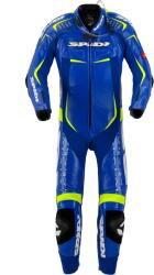SPIDI Combinezon moto de piele cu cocoașă SPIDI TRACK REPLICA EVO BLUE/YELLOW