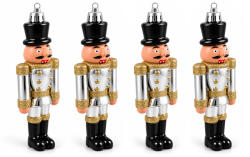 Aga Set de decorațiuni de Crăciun 4 buc. Spargător de nuci Argintiu (BAI7555-SILVER)