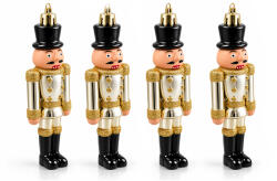 Aga Set de decorațiuni de Crăciun 4 buc Spărgător de nuci Auriu (BAI7555-GOLD)
