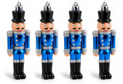 Aga Set de decorațiuni de Crăciun 4 buc. Spărgător de nuci Albastru (BAI7555-BLUE)