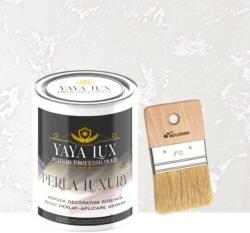 Torodecor Vopsea Decorativă Perla Luxury Alb Grecesc Perlat cu Nisip Mediteranean 2.5 Litri - Pensulă inclusă (PLP25024)