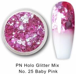  PN Holo glitter mix No. 25 Baby Pink