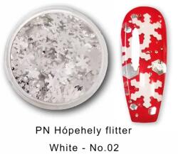  PN Hópehely flitter - White - No. 02