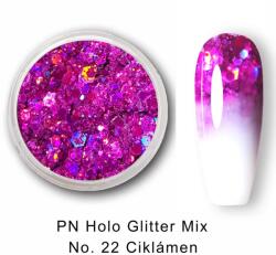  PN Holo glitter mix No. 22 Ciklámen
