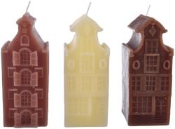 Indecor Lumânare decorativă de Crăciun în formă de căsuță 16 cm (3 variante)