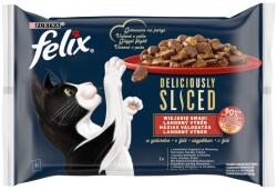FELIX Deliciously Sliced Házias válogatás nedves macsakeledel 8x85 g