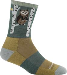 Darn Tough Șosete de trekking pentru femei HIKE/TREK OWL LIGHTWEIGHT MERINO CUSHION MICRO CREW verde L