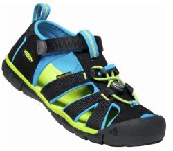 KEEN Kids Sandale SEACAMP II CNX YOUTH negru/albastru strălucitor - negru și albastru 36